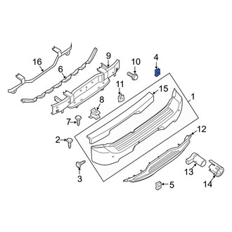 Infiniti OE - Rear Bumper Cover Retainer