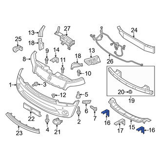 Infiniti OE - Center Bumper Cover Support Rail Bracket