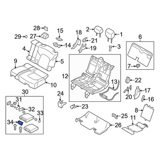 Infiniti OE - Center Seat Armrest Cup Holder