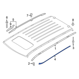 Infiniti OE - Left Roof Molding Seal