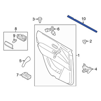 Infiniti OE - Rear Right Door Window Belt Weatherstrip