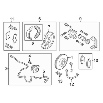 Infiniti OE - Rear Suspension - Brake Components