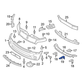Infiniti OE - Center Bumper Cover Support Rail Bracket