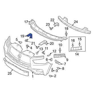 Infiniti OE - Bumper Cover Support Rail Bracket