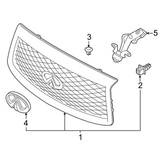 Infiniti OE - Front Bumper & Grille - Grille & Components