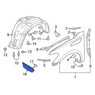 Infiniti OE - Front Right Fender Liner Extension