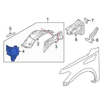 Infiniti OE - Front Right Fender Apron Extension