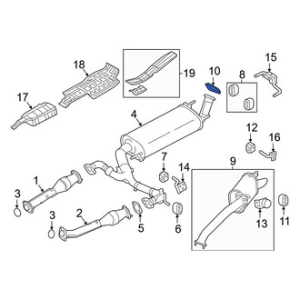 Infiniti OE - Rear Exhaust Tail Pipe Gasket