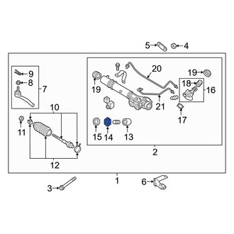 Infiniti OE - Rack and Pinion Nut