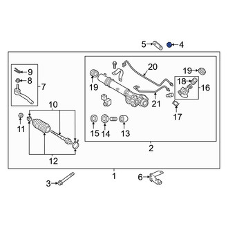 Infiniti OE - Rack and Pinion Nut