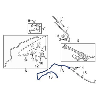 Infiniti OE - Front Windshield Washer Hose