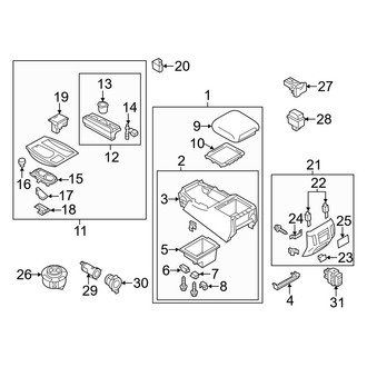 Infiniti OE - Center Console (Console & Components)