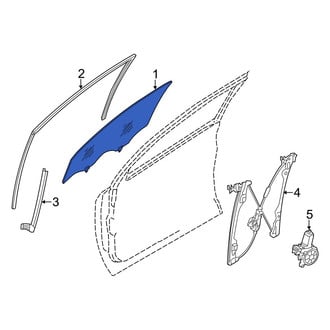 Infiniti OE - Rear Left Door Glass