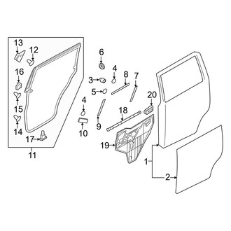 Infiniti OE - Rear Door - Door & Components
