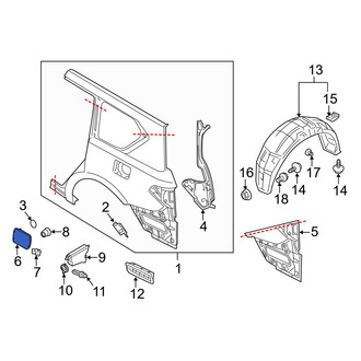 Infiniti OE - Rear Fuel Filler Door