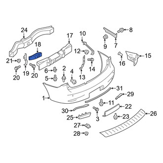 Infiniti OE - Rear Left Bumper Cover Reinforcement