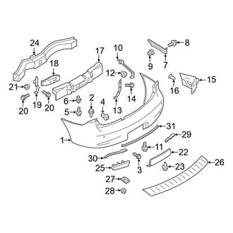 Infiniti OE - Rear Bumper - Bumper & Components