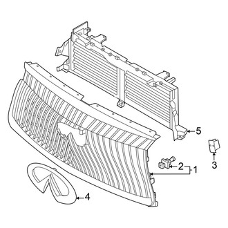 Infiniti OE - Front Bumper & Grille - Grille & Components