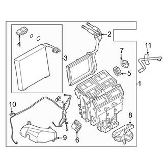 Infiniti OE - Air Conditioner & Heater - Evaporator & Heater Components