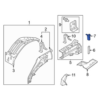 Infiniti OE - Fender Rail Seal