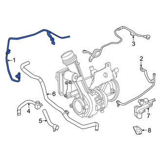 Infiniti OE - Left Turbocharger Coolant Line