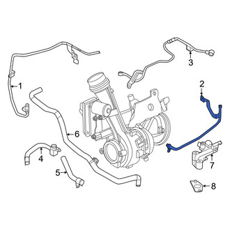 Infiniti OE - Left Turbocharger Coolant Line