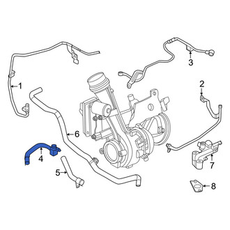 Infiniti OE - Left Turbocharger Oil Line