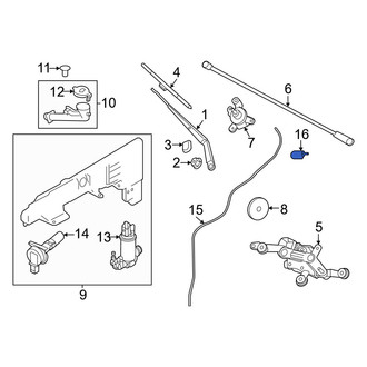 Infiniti OE - Front Left Windshield Washer Nozzle