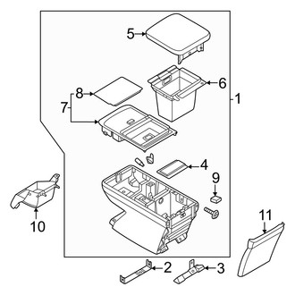 Infiniti OE - Rear Console (High Console)