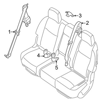 Infiniti OE - Restraint Systems - Third Row Seat Belts
