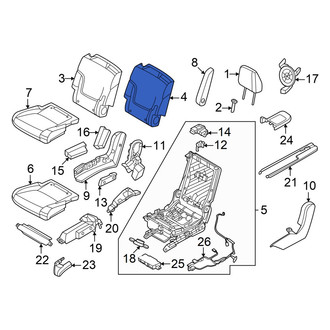 Infiniti OE - Center Left Seat Back Cushion Cover