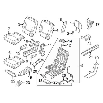 Infiniti OE - Seats & Tracks - Second Row Seats (7 Passenger, with Power Fold)