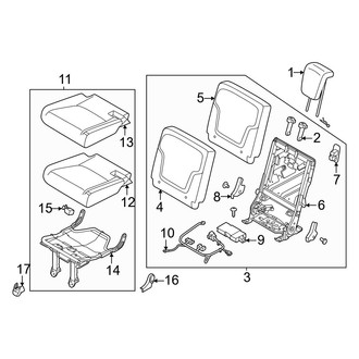 Infiniti OE - Seats & Tracks - Third Row Seats (40% Side)