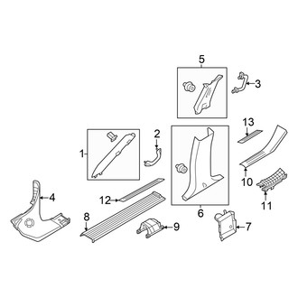 Infiniti OE - Pillars, Rocker & Floor - Interior Trim
