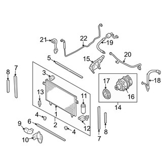 Infiniti OE - Air Conditioner & Heater - Condenser, Compressor & Lines