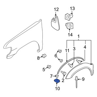 Infiniti OE - Side Body Trim Protector Nut