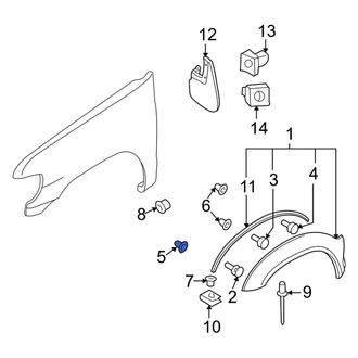 Infiniti OE - Side Body Trim Protector Clip