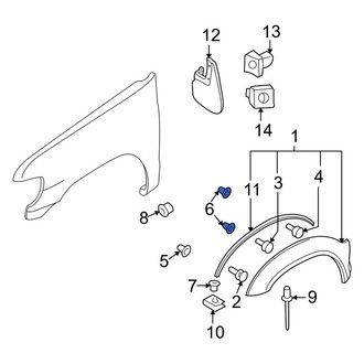 Infiniti OE - Side Body Trim Protector Clip