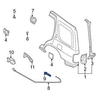 Infiniti OE - Rear Fuel Door Latch