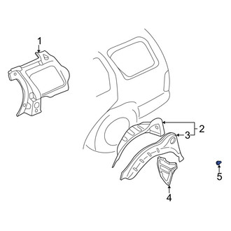 Infiniti OE - Rear Quarter Panel Splash Shield Grommet