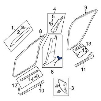 Infiniti OE - Front Door Interior Trim Panel Nut