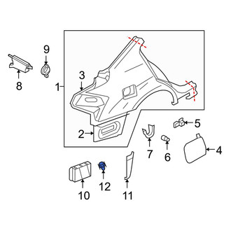 Infiniti OE - Quarter Panel Vent Clip