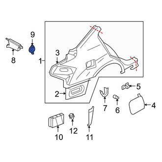 Infiniti OE - Fuel Filler Door Lock Actuator Nut