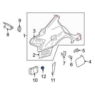 Infiniti OE - Quarter Panel Vent Clip