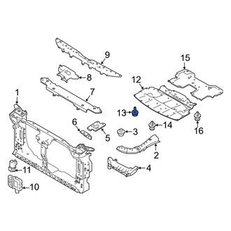 Infiniti OE - Center Radiator Support Splash Shield Screw