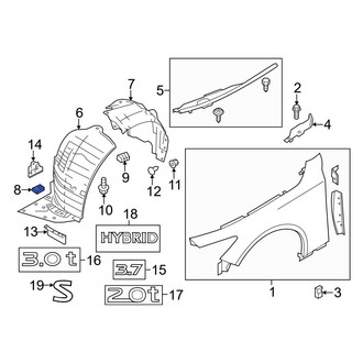 Infiniti OE - Fender Liner Nut