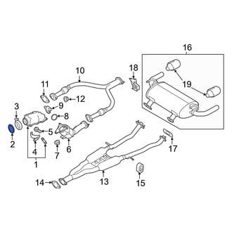 Infiniti OE - Center Right Catalytic Converter Gasket