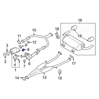 Infiniti OE - Center Right Catalytic Converter Gasket
