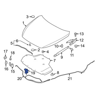 Infiniti OE - Front Hood Safety Catch