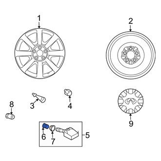 Infiniti OE - Tire Pressure Monitoring System (TPMS) Sensor Grommet
